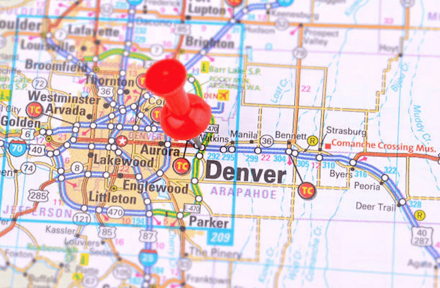 denver colorado map